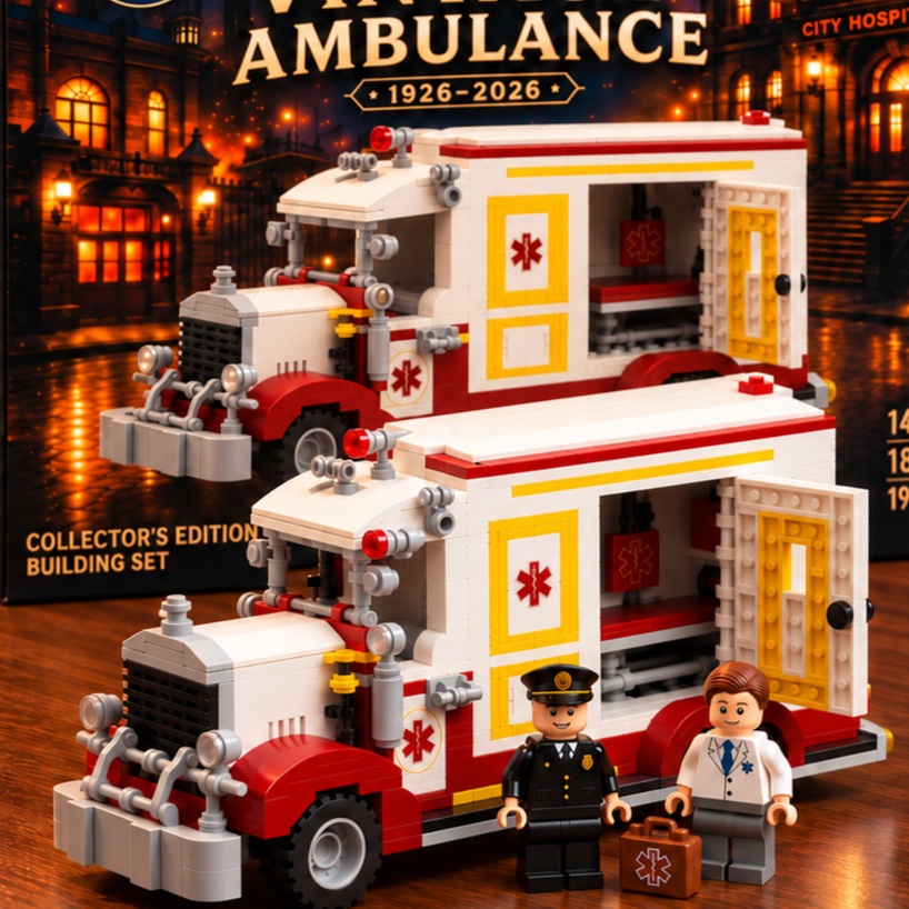 American Vintage Ambulance Building Set