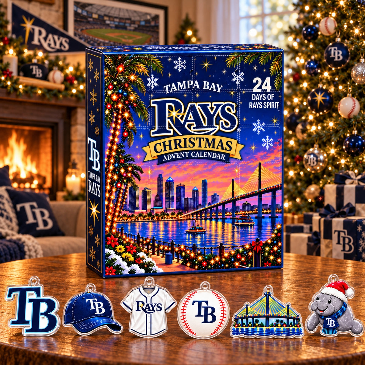 Tampa Rays Bay Christmas Advent Calendar  - 24 Days of Rays Spirit