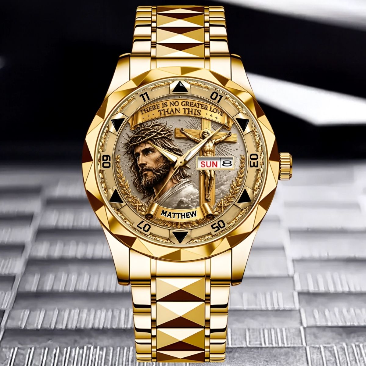 Personalized Jesus Christ Hand Watch