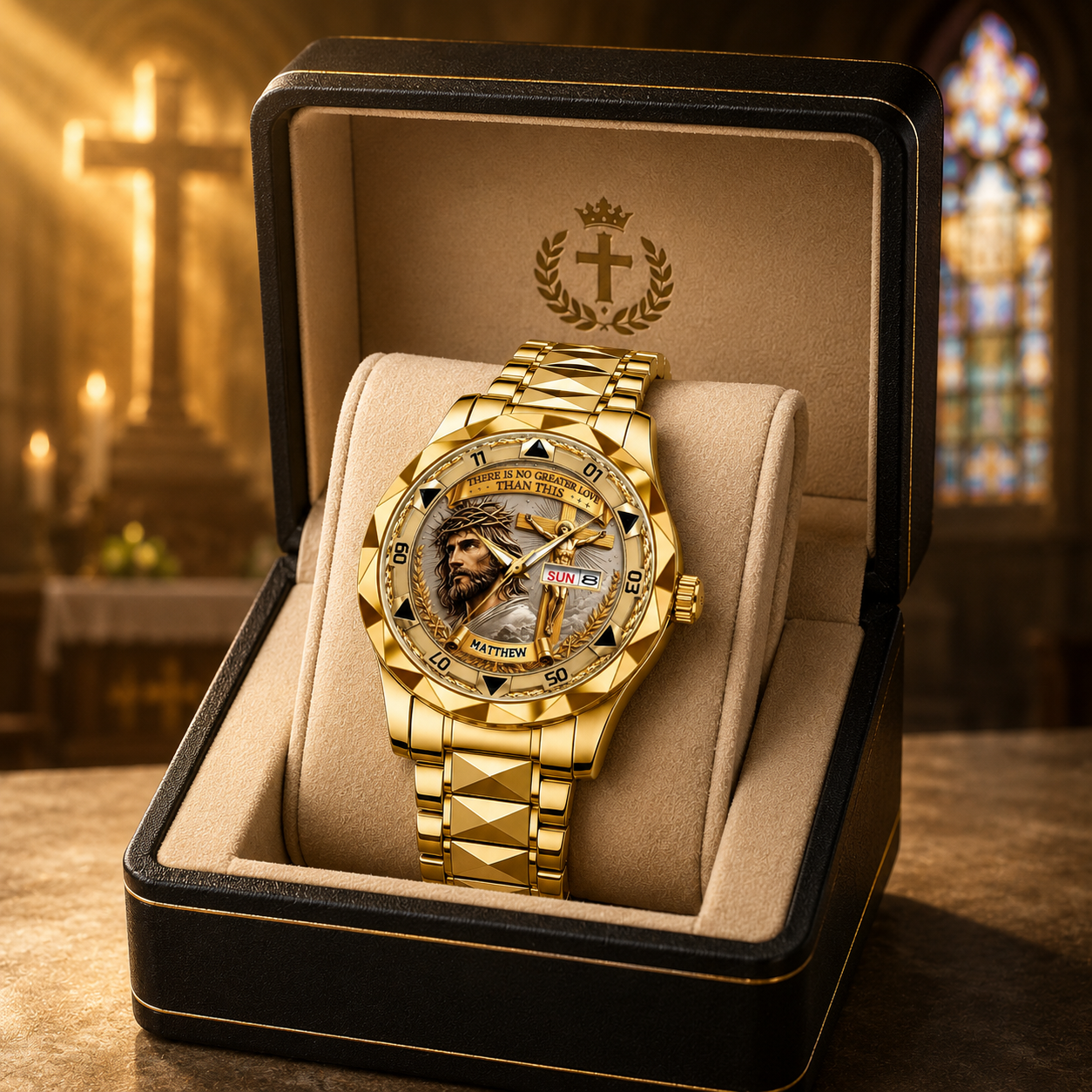 Personalized Jesus Christ Hand Watch