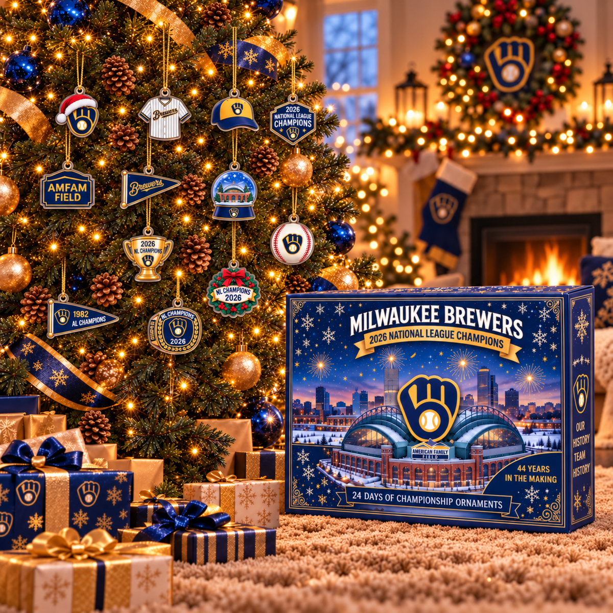 Milwaukee Brewers 2026 NL Champions Advent Calendar – 24 Days of Collectible Ornaments