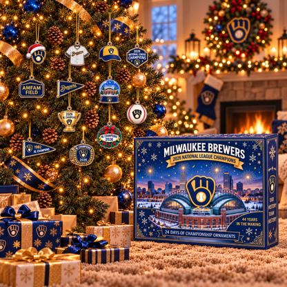 Milwaukee Brewers 2026 NL Champions Advent Calendar – 24 Days of Collectible Ornaments
