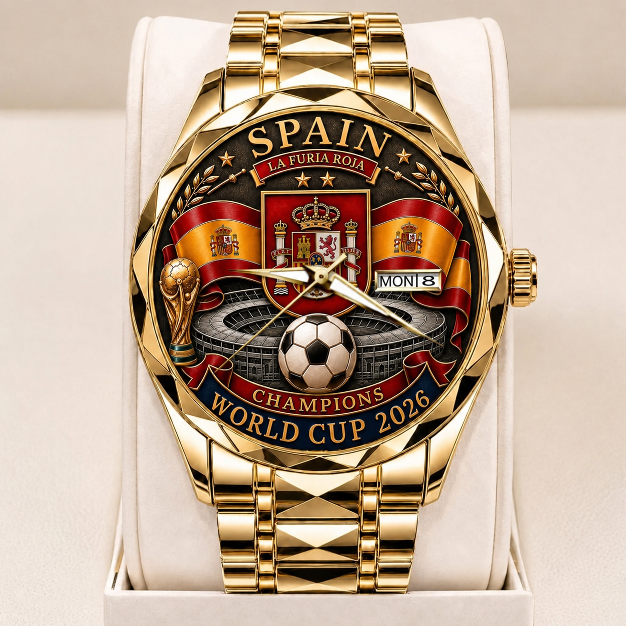 Spain World Cup 2026 Champions Luxury Quartz Watch