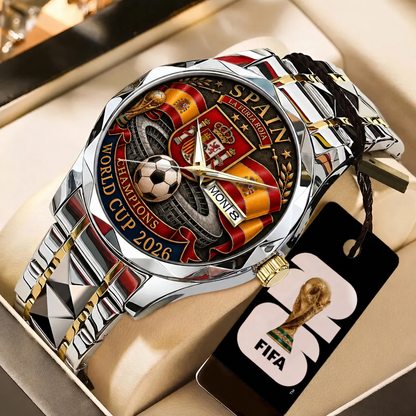 Spain World Cup 2026 Champions Luxury Quartz Watch