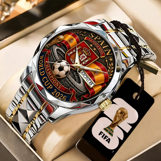 Spain World Cup 2026 Champions Luxury Quartz Watch