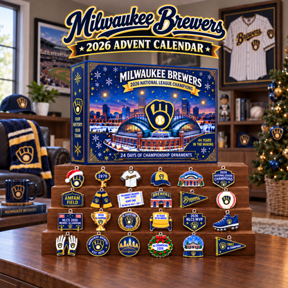 Milwaukee Brewers 2026 NL Champions Advent Calendar – 24 Days of Collectible Ornaments