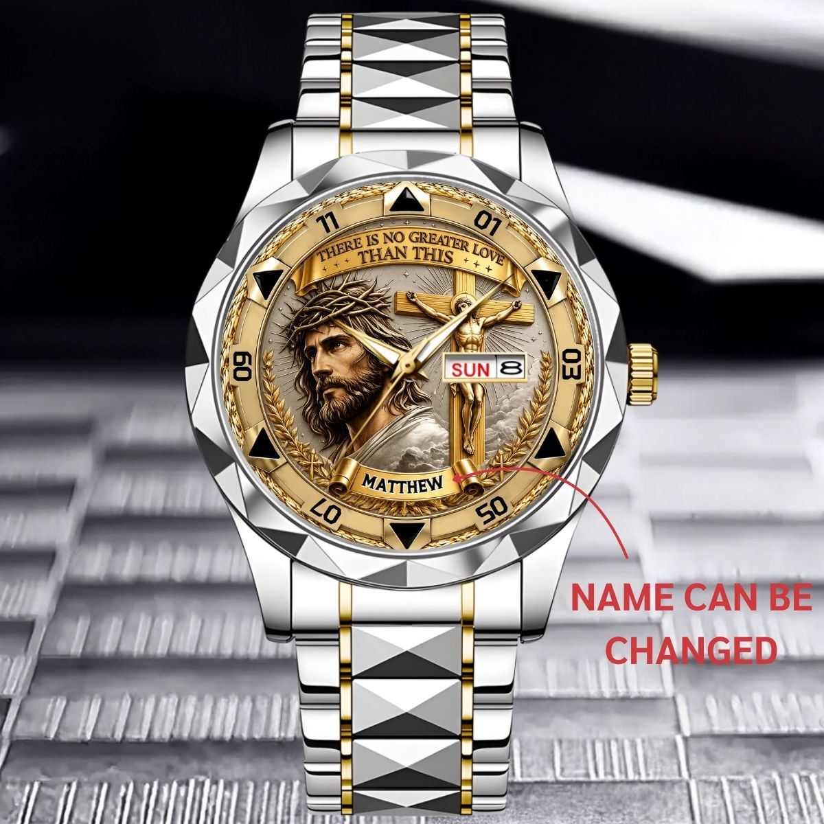Personalized Jesus Christ Hand Watch