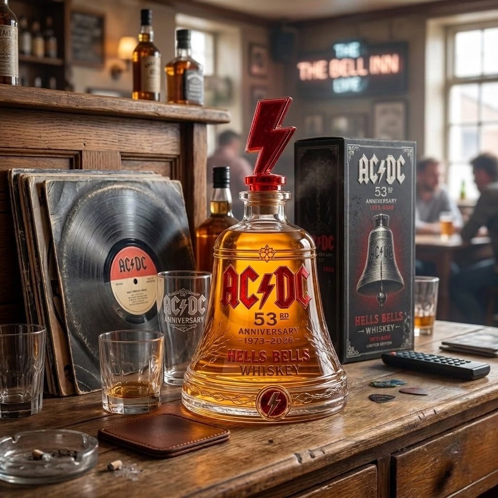AC/DC 53rd Anniversary 1973-2026 Hells Bells Whiskey Bottle