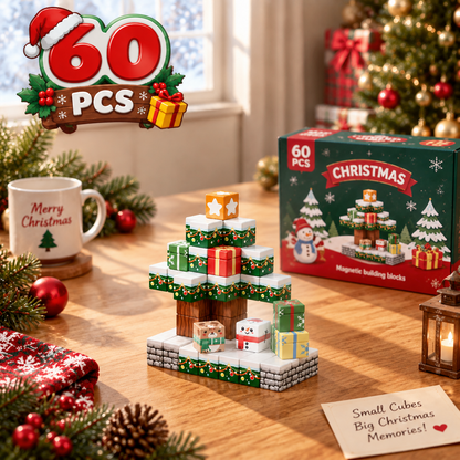 Christmas Magnetic Cube Building Set - Build Your Own Holiday Village