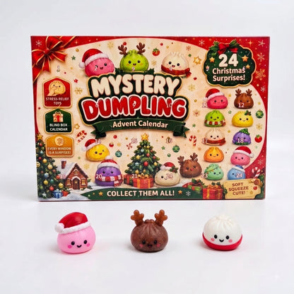 Christmas Dumpling Squishy Advent Calendar - 24 Surprise Toys