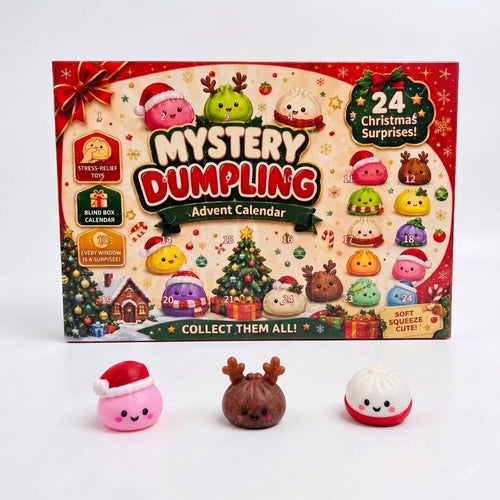 Christmas Dumpling Squishy Advent Calendar - 24 Surprise Toys
