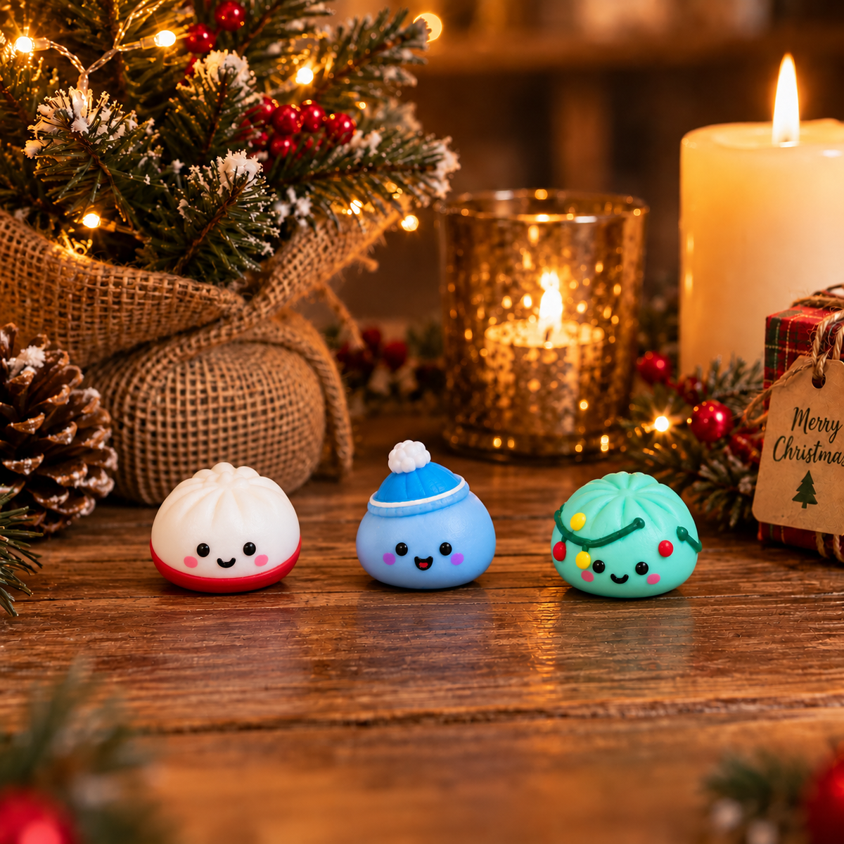 Christmas Dumpling Squishy Advent Calendar - 24 Surprise Toys