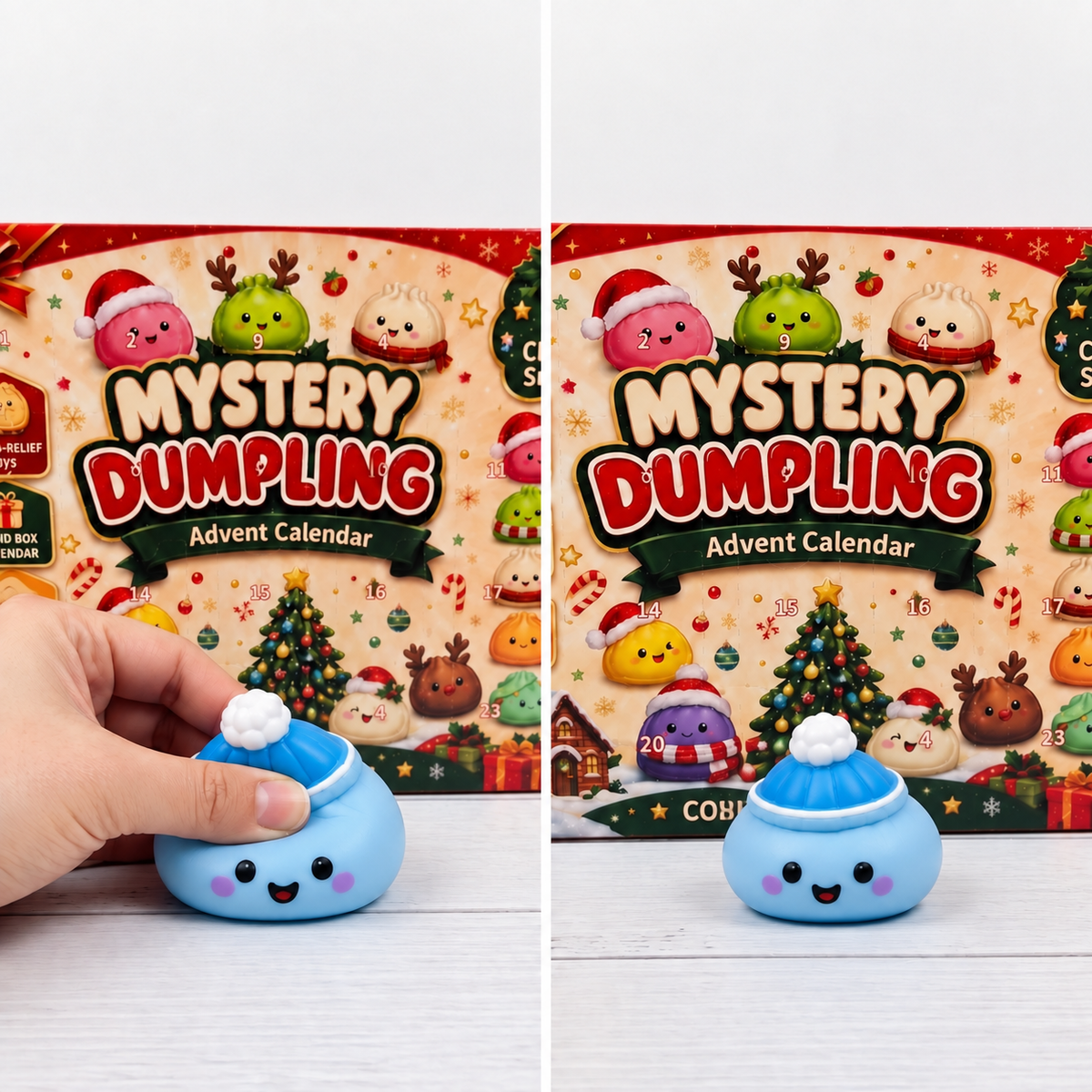 Christmas Dumpling Squishy Advent Calendar - 24 Surprise Toys