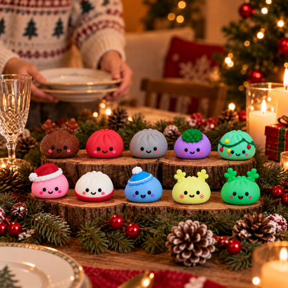 Christmas Dumpling Squishy Advent Calendar - 24 Surprise Toys