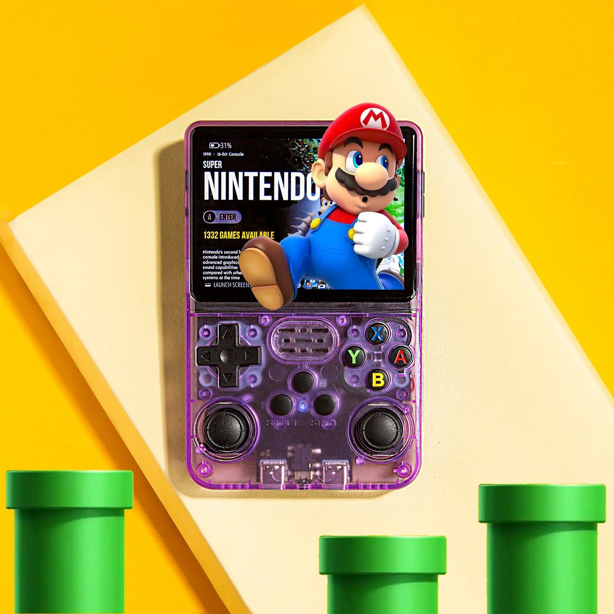 R36S Retro Handheld Game Console – 3.5" IPS Screen, 20,000+ Classic Games Preloaded - front view
