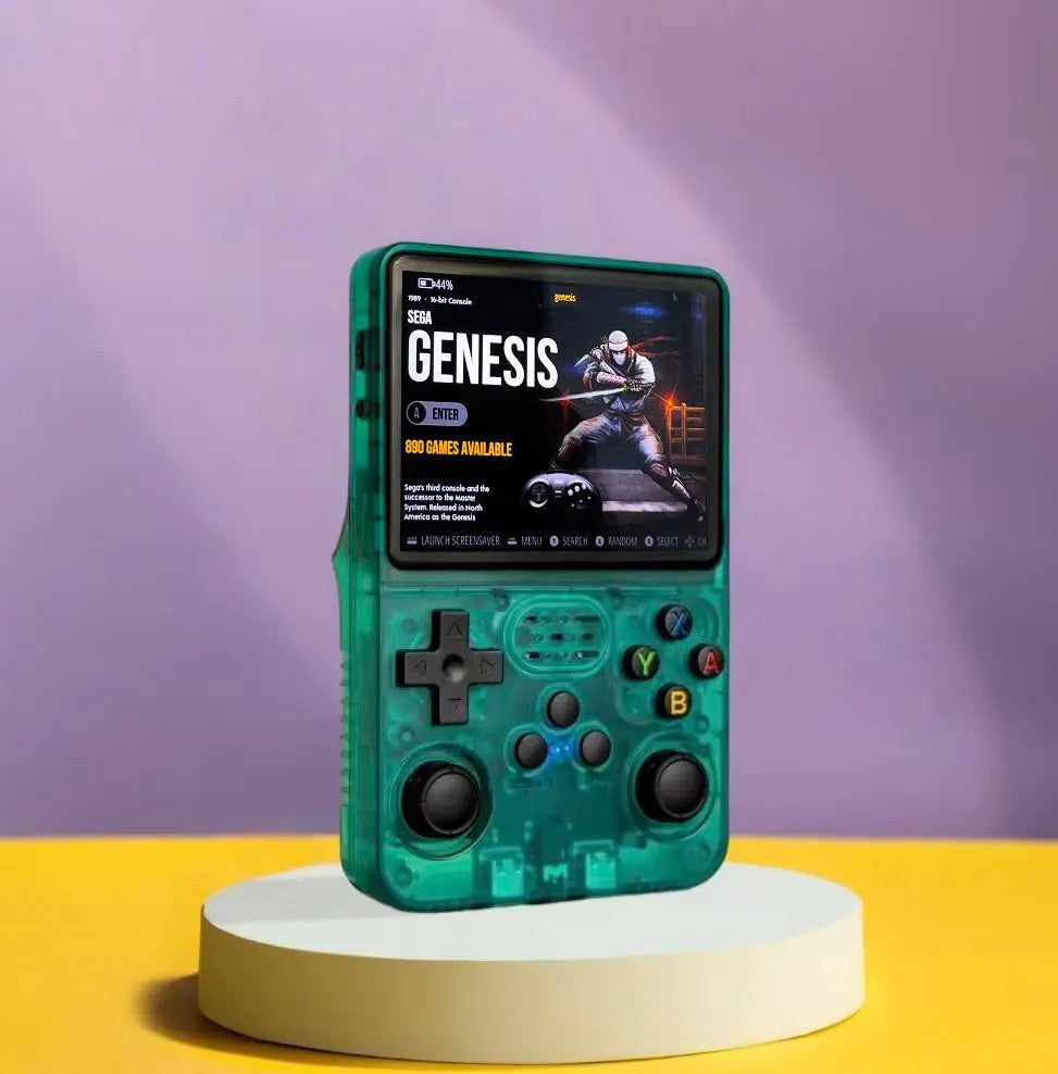 R36S Retro Handheld Game Console - Green