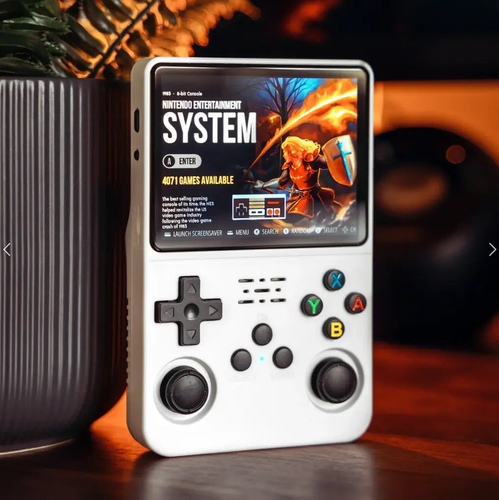 R36S Retro Handheld Game Console - White