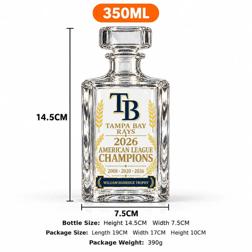Rays AL Champions decanter 350 ml size: 14.5 cm tall, 7.5 cm wide