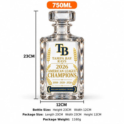 Rays AL Champions decanter 750 ml size: 23 cm tall, 12 cm wide