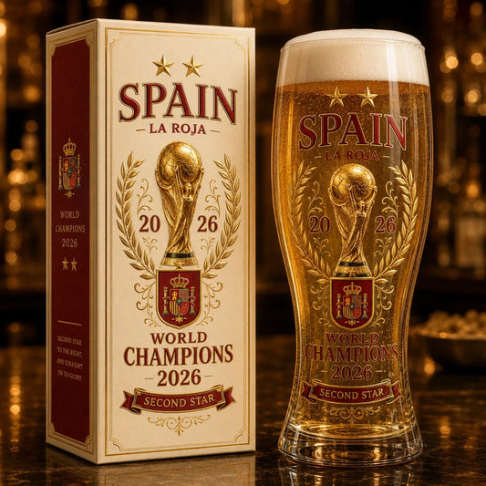 Spain World Cup Champions 2026 Pint Glass