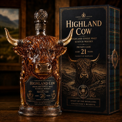 Highland Cow Whiskey Decanter – Collector's Edition