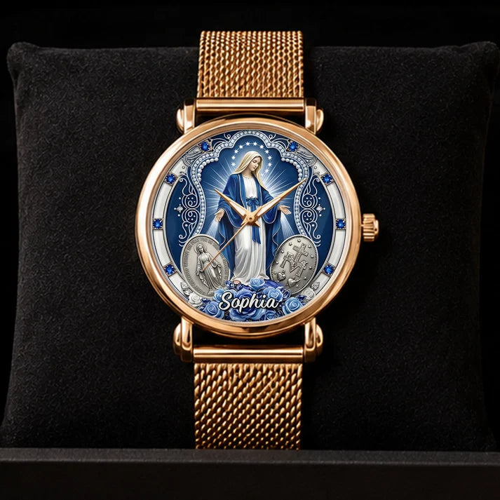 Midnight Miracle Of Mary - Personalized Women's Wrist Watch