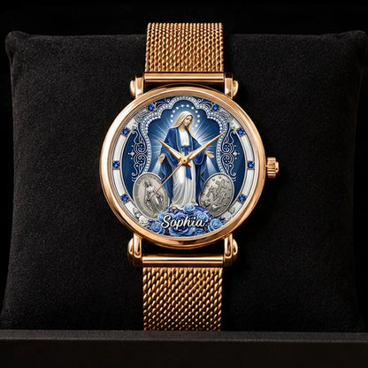 Midnight Miracle Of Mary - Personalized Women's Wrist Watch