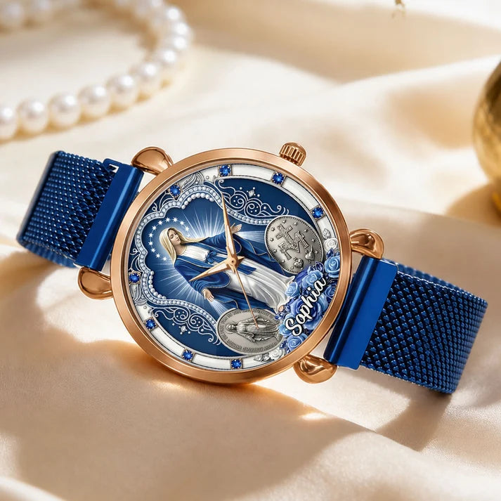 Midnight Miracle Of Mary - Personalized Women's Wrist Watch